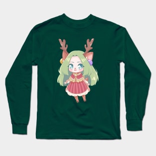 Kawaii deer girl Long Sleeve T-Shirt